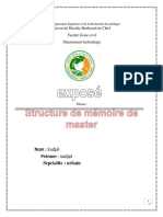 Structure de Mémoire de Master