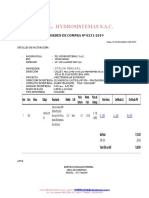 Hydrosistemas S.A.C.: ORDEN DE COMPRA #0331-2019