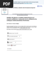 Análisis de Género y Cambio Institucional en El Mundo Académico: Evaluación de La Utilidad de Los Enfoques Institucionalistas Feministas