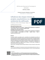 Influência Das Etapas Iniciais de Projeto Arquitetônico No Desempenho Ambiental Da Edificação