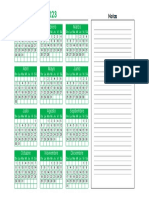 Calendario 2023 en Excel