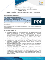 Guía de Actividades y Rúbrica de Evaluación - Unidad 1 - Tarea 2 - Trigonometría