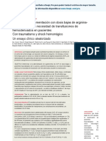 Efecto de La Suplementación Con Dosis Bajas de Arginina-Vasopresina en La Necesidad de Transfusiones de Hemoderivados en Pacientes Con Traumatismo y Shock Hemorrágico