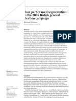 Political Segmentation in British 2005 Elections