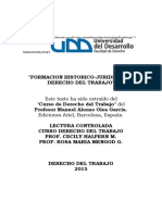 Formacion Historico Juridica Derecho Laboral