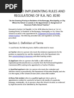 Amended Irr of Ra 8190