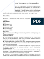 Especialidade de Temperança Respondida