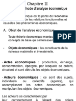 Objet Et Méthode D'analyse Économique