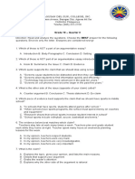 (Final) Test Questionnaire Grade 10 Quarter 3