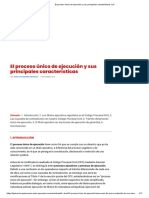 El Proceso Único de Ejecución y Sus Principales Características - LP