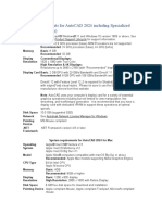 System Requirements For AutoCAD 2024