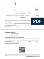 Teste Nacional SPM 9.º Ano