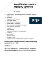 Classification of Air Masses and Fronts - Geography Optional - UPSC - Digitally Learn