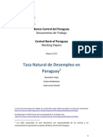 Tasa Natural de Desempleo en Paraguay - BCP - Portal Guarani