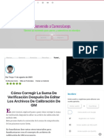Cómo Corregir La Suma de Verificación Después de Editar Los Archivos de Calibración de GM - Tutoriales