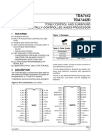 TDA7442 TDA7442D: Tone Control and Surround Digitally Controlled Audio Processor