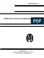 AAPM Code of Practice For Radiotherapy Accelerators