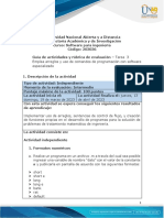 Guia de Actividades y Rúbrica de Evaluación - Unidad 2 - Tarea 3 - Emplea Arreglos y Uso de Comandos de Programación Con Software Especializado