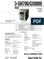 Service Manual: HCD-GN700/GX8800