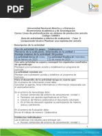 Guia de Actividades y Rubrica de Evaluacion - Fase 2 Componente Técnico Plantear Una Explotación Avícola