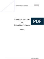 Inancial Nalysis OF Avid Ones Imited: Financial Analysis of David Jones