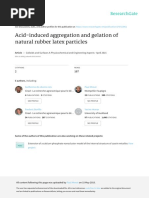 Acid-Induced Aggregation and Gelation of Natural Rubber Latex Particles