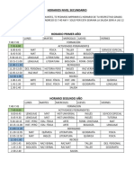 Horarios Nivel Secundario 2023