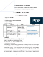 College Writing - Course Guide Updated 1.10.22