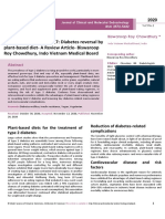 Metabolic Syndrome 2017 Diabetes Reversal by Plantbased Diet A Review Article Biswaroop Roy Chowdhury Indo Vietnam Medical Board