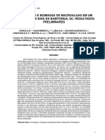 Descrição e Biomassa de Macroalgas em Um Manguezal Da Baía de Bebitonga, SC