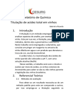 Relatório de Química