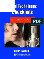 Vocal Techniques Checklists 10-19