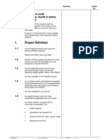 Project Definition: Project System Audit Environmental, Health & Safety (EH&S) Group