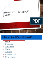 PARTS OF SPEECH The Eight Parts of Speec