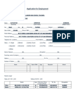 Employee Application Form