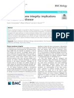 Plasma Membrane Integrity: Implications For Health and Disease