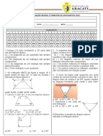 Avaliação Diagnóstica de Matemática 8º Ano