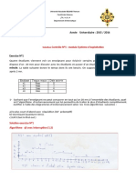 Corrigé Type Examen Module SE1 Univ Tlemcen Promo 2015-2016