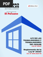 Ley de Las Trabajadoras y Trabajadores Del Hogar Reglamento de La Ley #31047, Ley de Las Trabajadoras y Trabajadores Del Hogar