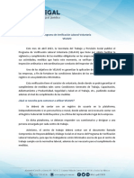 Programa de Verificación Laboral Voluntaria VELAVO