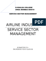 Airline Industry Service Sector Management