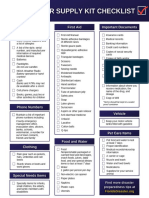 2022 Disaster Supply Kit Checklist