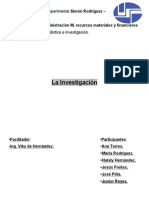 Trabajo de Investigación, UNESR