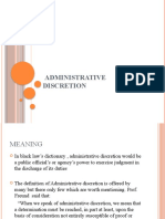 Administrative Discretion