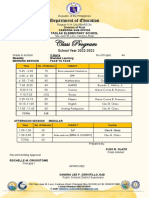 Class Program Grade 5 May June 2023