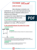 Résumé Poids Et Masse 3ASC