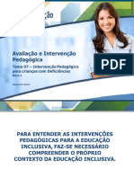 Tema 07 - Intervenção Pedagógica