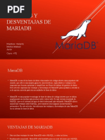 Ventajas y Desventajas de mariaDB