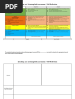 Speaking and Listening Self-Reflection - Follow Up