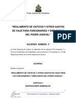 Reglamento de Viáticos y Otros Gastos de Viaje para Funcionarios y Empleados Del Poder Judicial